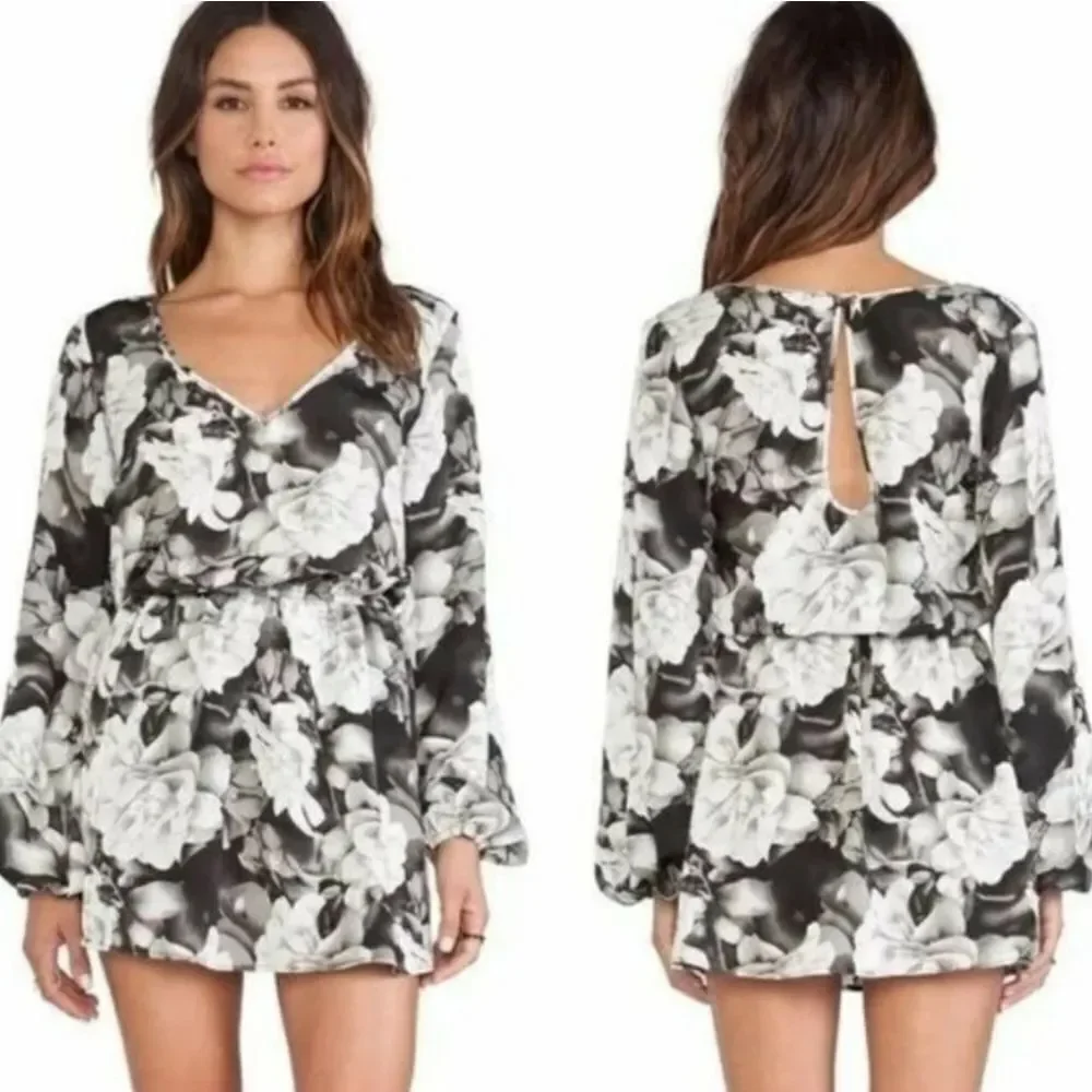 SMYM Rainey Mini Dress Black Floral Sz S - Picture 2 of 10
